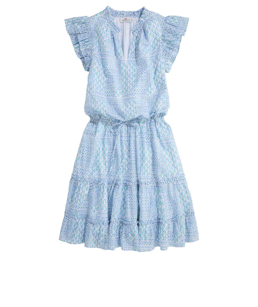 OUTLET Patchwork Ruffle-Sleeve Dress | vineyard vines