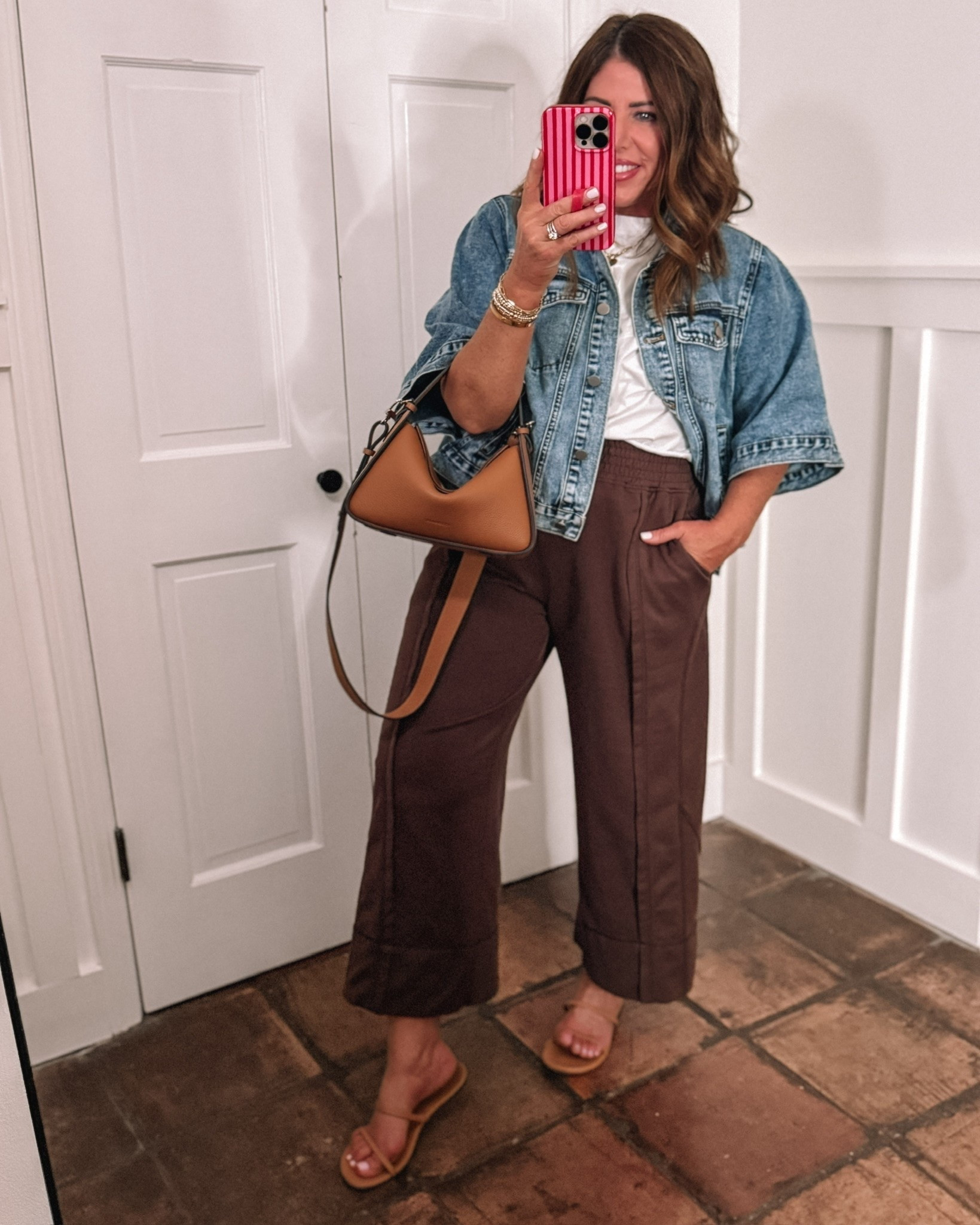 The denim cape that is one of my top sellers every fall - and under $46🚨 

You can style them with all different types of pants, sweatpants, jeans, skirts, and more! The perfect layering piece to transition into fall!

 They are great quality. They come in several colors and they are the cutest cape style. I did size up to a large because I wanted to make sure the arms draped the way it showed in the pictures. I’m wearing the light blue.

#LTKSaleAlert #LTKOver40 #LTKMidsize