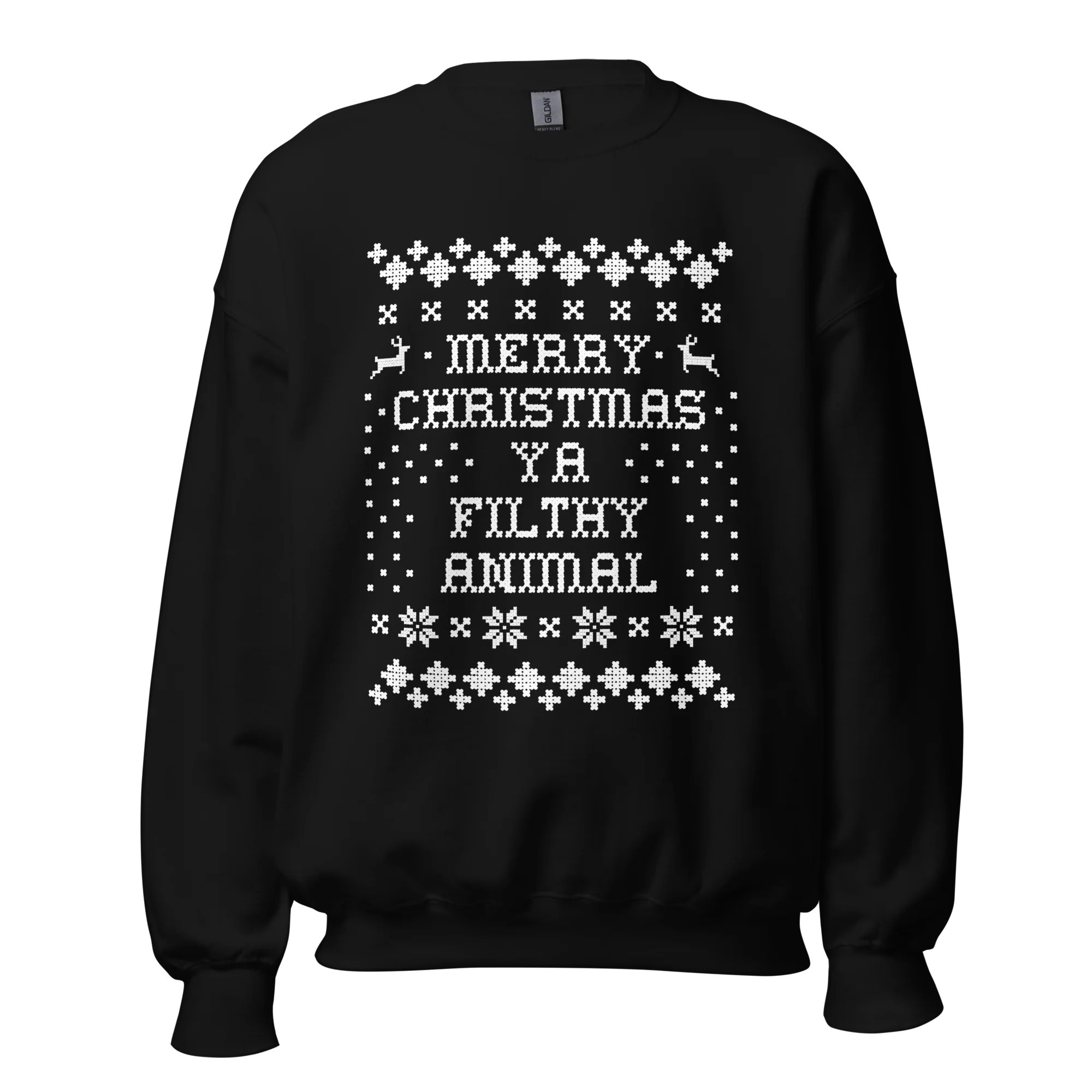 'Merry Christmas Ya Filthy Animal' Crewneck Sweatshirt | United Monograms