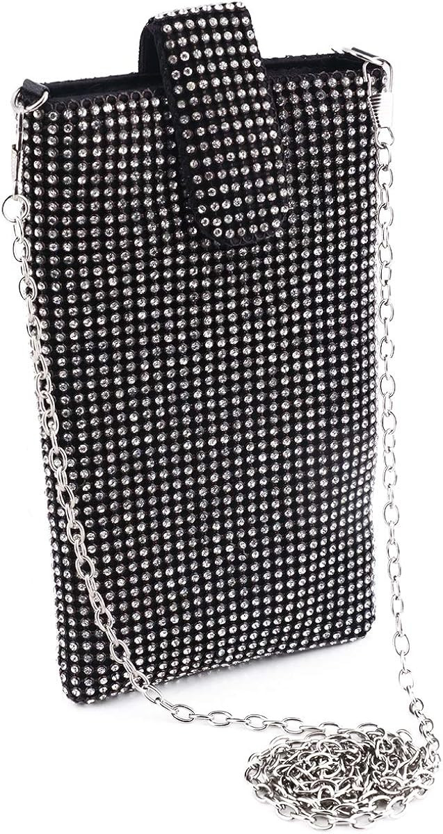 JUANALINE Evening Handbags Clutch Purses for Women Metal mesh Small Crossbody Bag Cell Phone Purs... | Amazon (US)