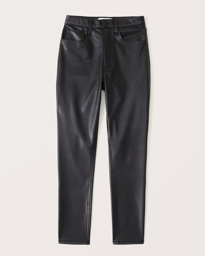Women's Curve Love Vegan Leather Skinny Pants | Women's Bottoms | Abercrombie.com | Abercrombie & Fitch (US)