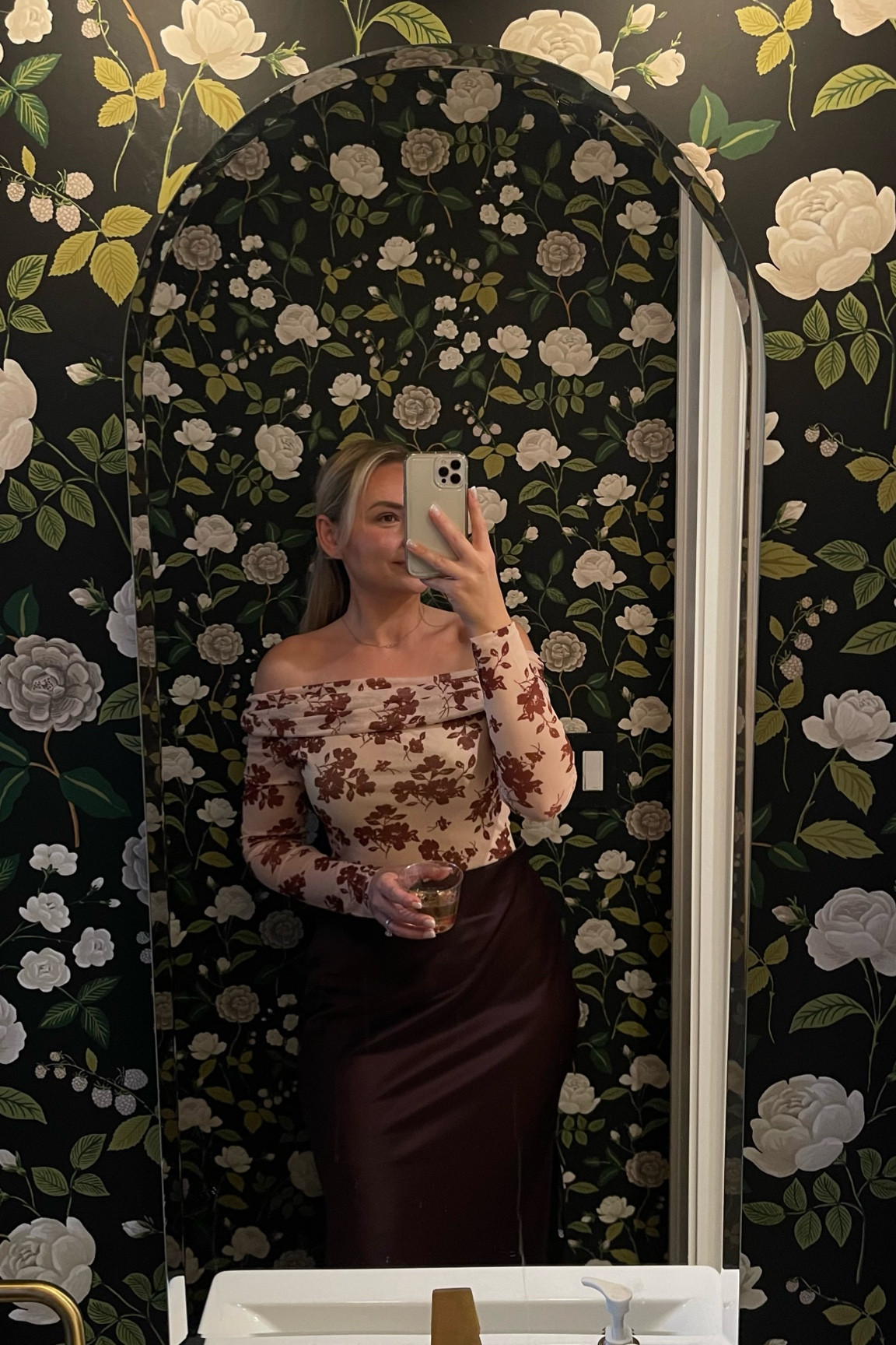 Eye-Catching Sweetie Beige Floral Mesh Off-the-Shoulder Bodysuit with satin skirt 

#LTKU #LTKHoliday #LTKSeasonal