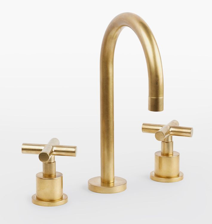 Waterhouse Cross Handle Widespread Bathroom Faucet | Rejuvenation