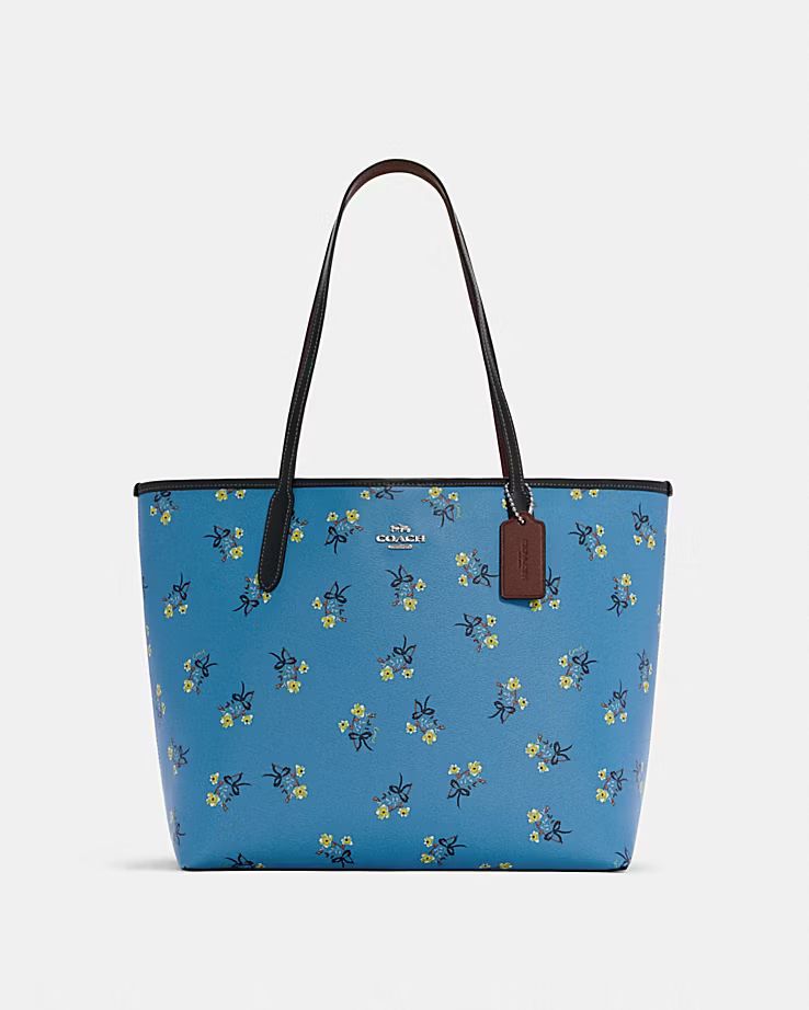 City Tote With Floral Bow Print | Coach Outlet