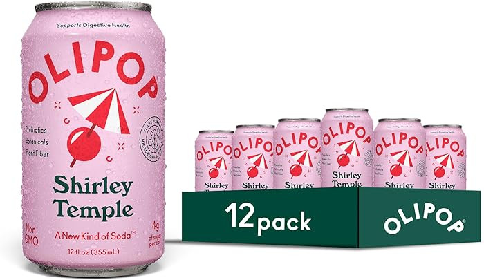 OLIPOP Prebiotic Soda Pop, Shirley Temple, Pantry Pack Packed with Prebiotics, Fiber, and Botanic... | Amazon (US)