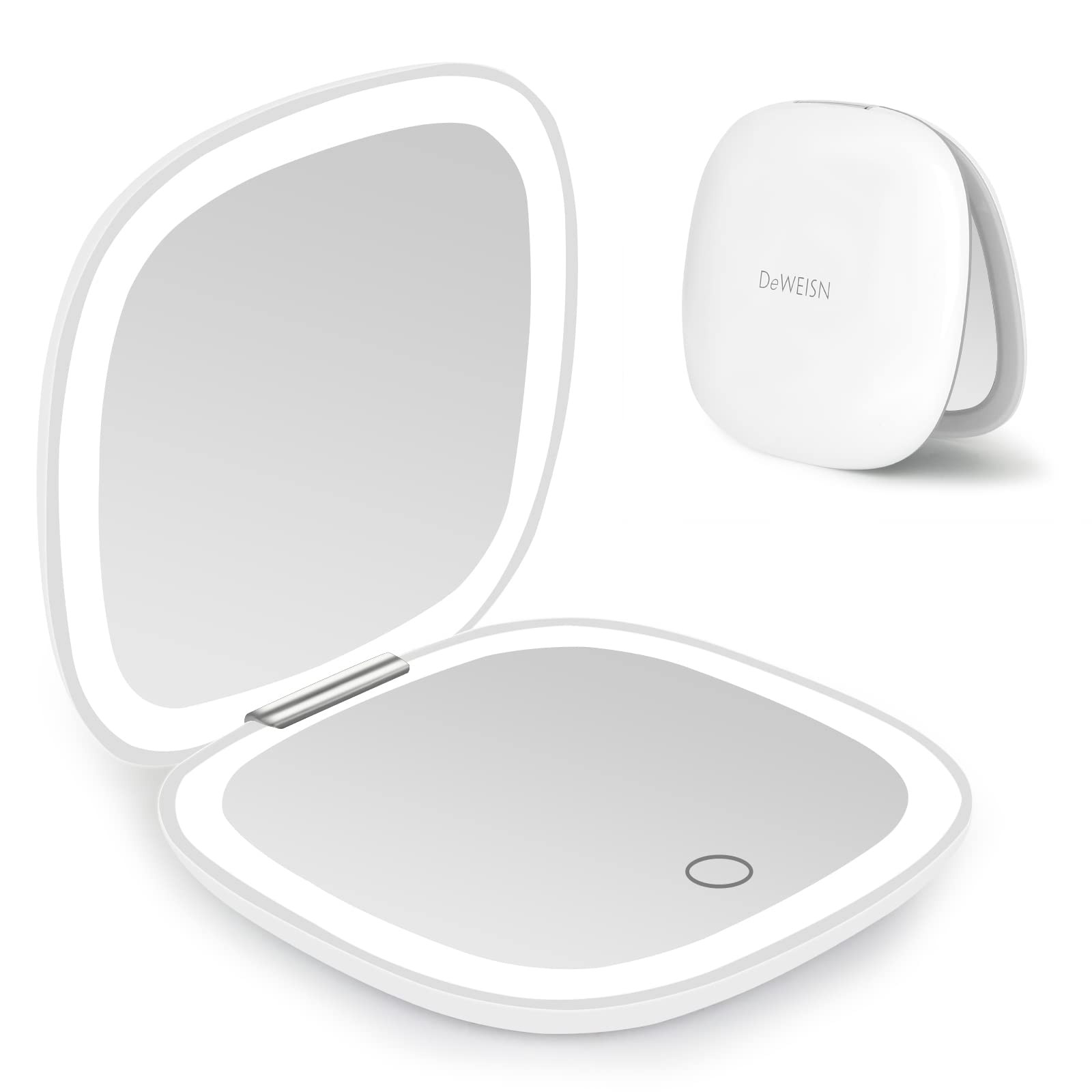 deweisn Compact Mirror, Lighted Travel Makeup Mirror with 1X/10X Magnifying Double Sided Dimmable... | Amazon (US)