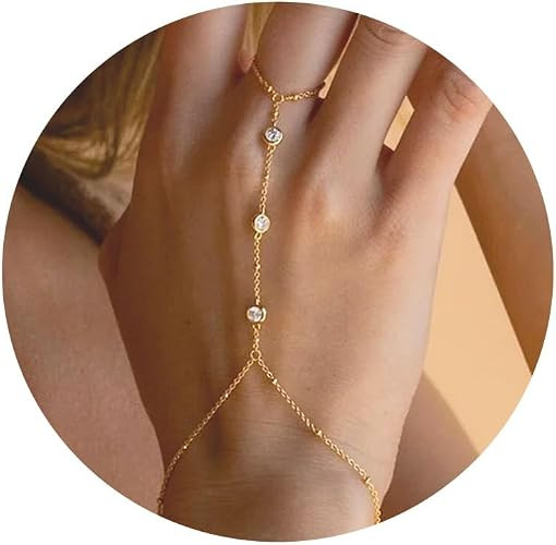 Poxtex Gold Bracelets for Women Girls, Dainty Bracelets Set for Girls Trendy, 14K Real Gold Brace... | Amazon (US)