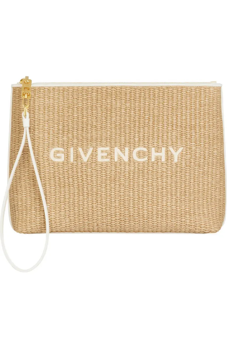 Large Woven Raffia Pouch | Nordstrom