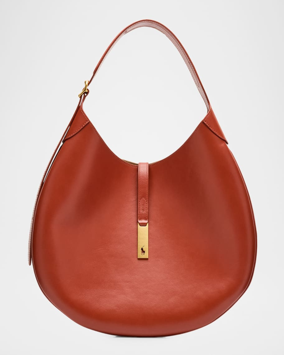 Polo Ralph Lauren Polo ID Large Calfskin Shoulder Bag | Neiman Marcus
