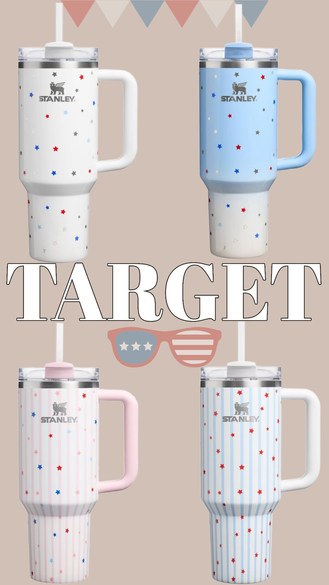 New patriotic Stanley cups at Target! 

Memorial Day, 4th of July, teacher gifts

#LTKmomlife #LTKselfcare #LTKmorningroutine