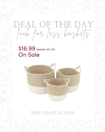 Score these look for less baskets on major sale at wayfair now!

Wicker basket hyacinth Serena and lily look for less 

#LTKstyletip #LTKsalealert #LTKhome