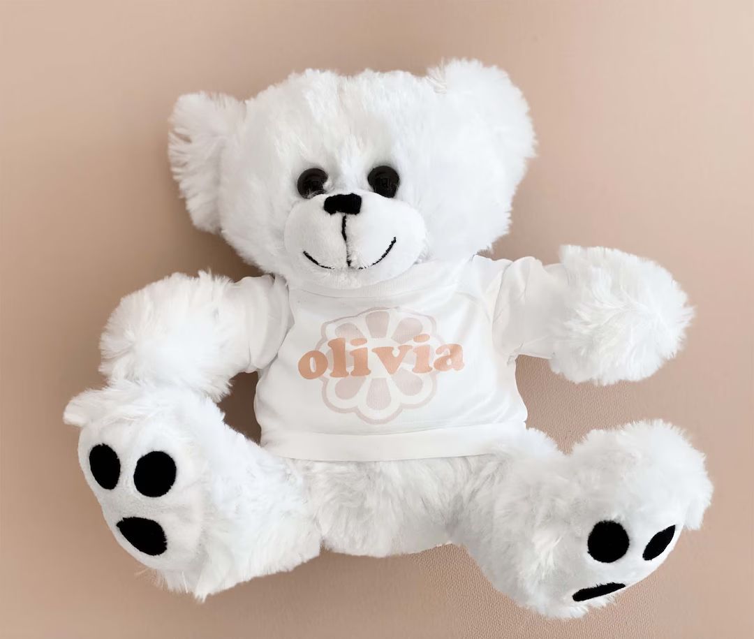 Personalized Teddy Bear- Flower Girl Proposal Gift - Flower Girl Bear - Flower Girl Gift Idea (EB... | Etsy (US)