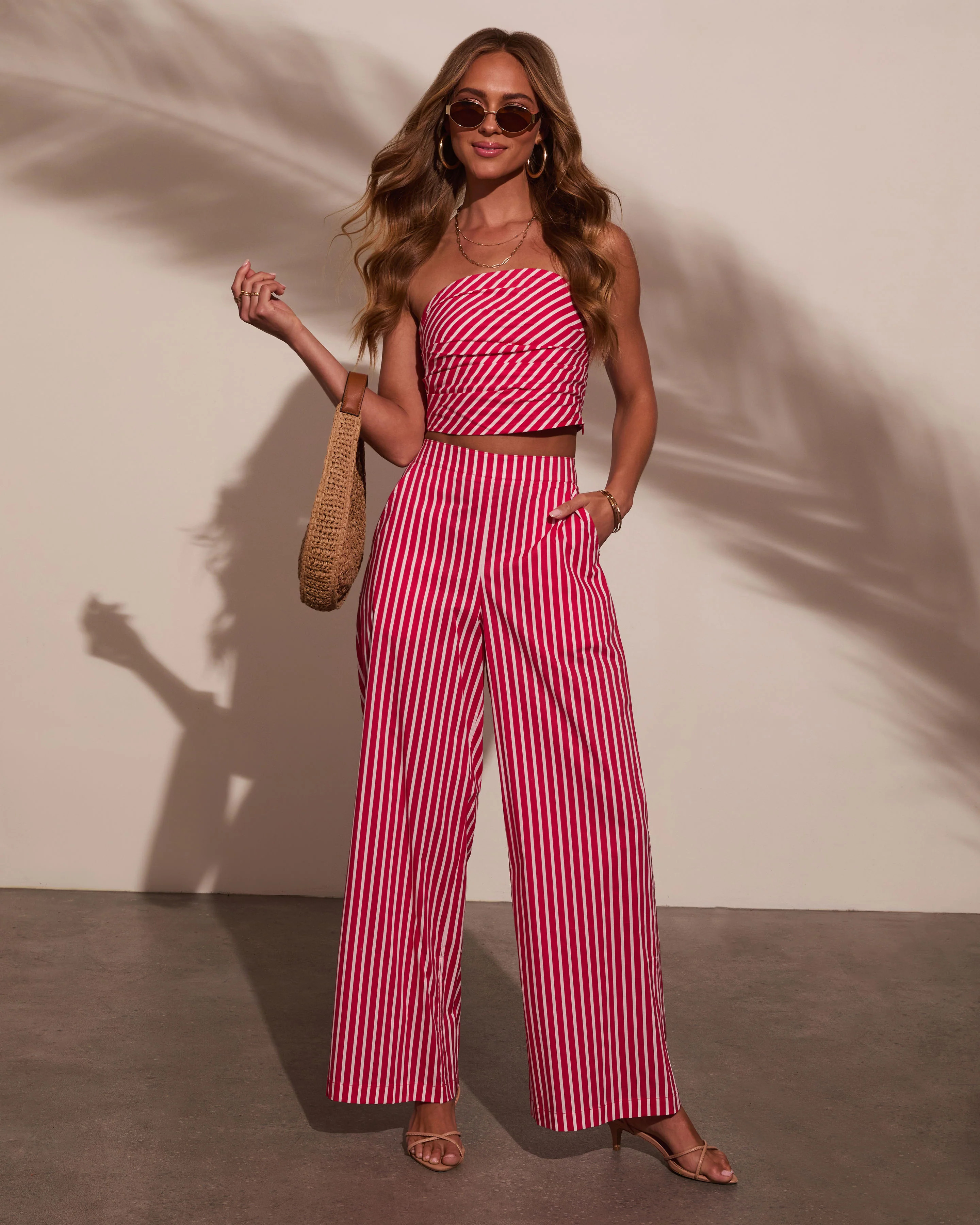 High Noon Striped Wide Leg Pants | VICI