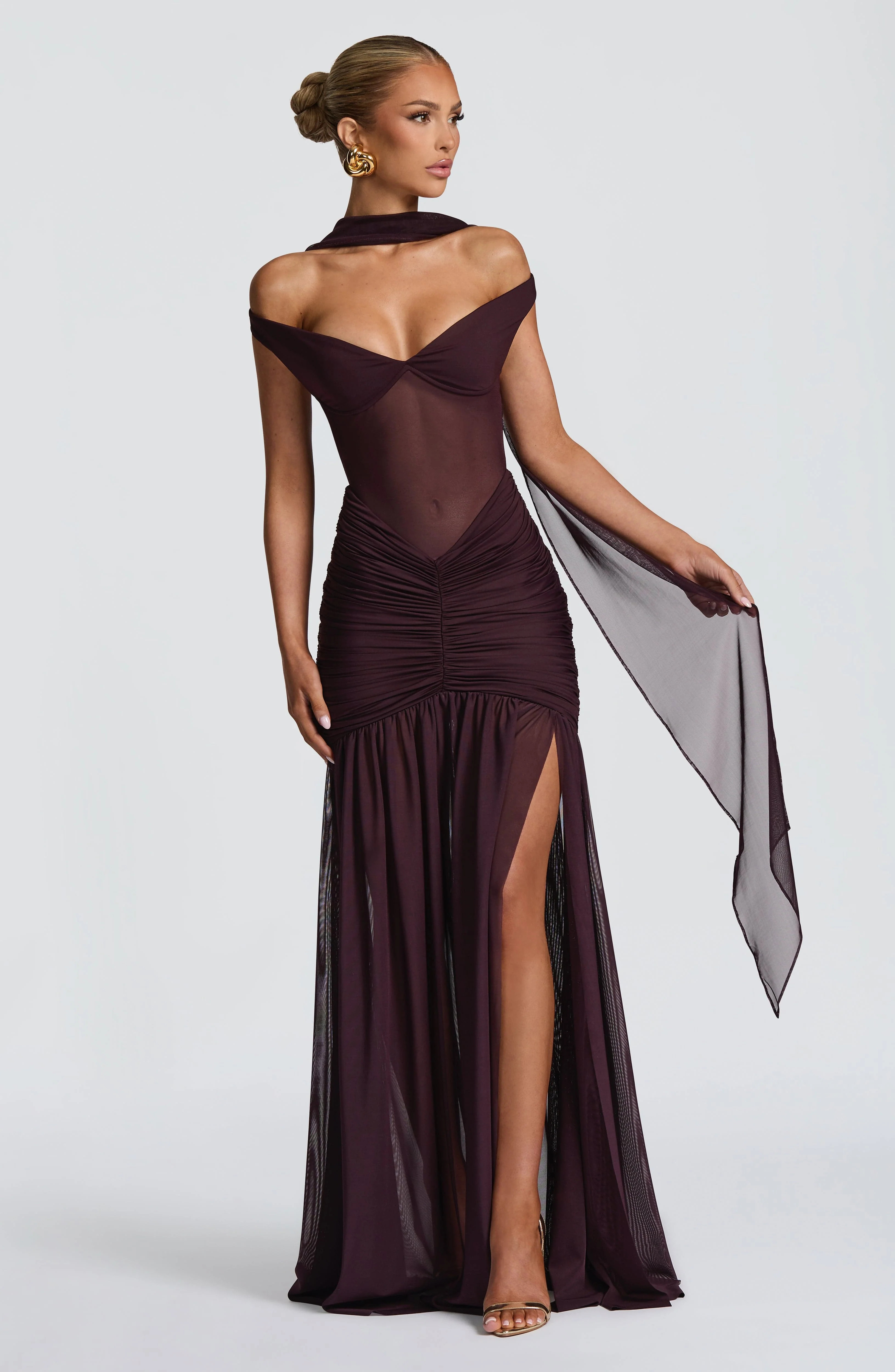 Alaia Maxi Dress - Plum | Babyboo (global)