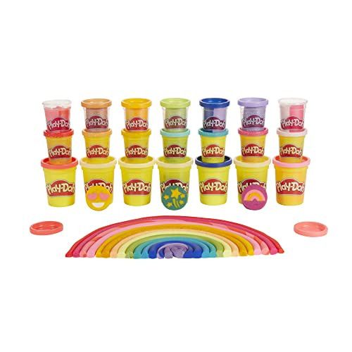 Play-Doh Bright 'n Happy Variety Pack with 21 Cans of Modeling Compound Including Scented, Sparkl... | Amazon (US)
