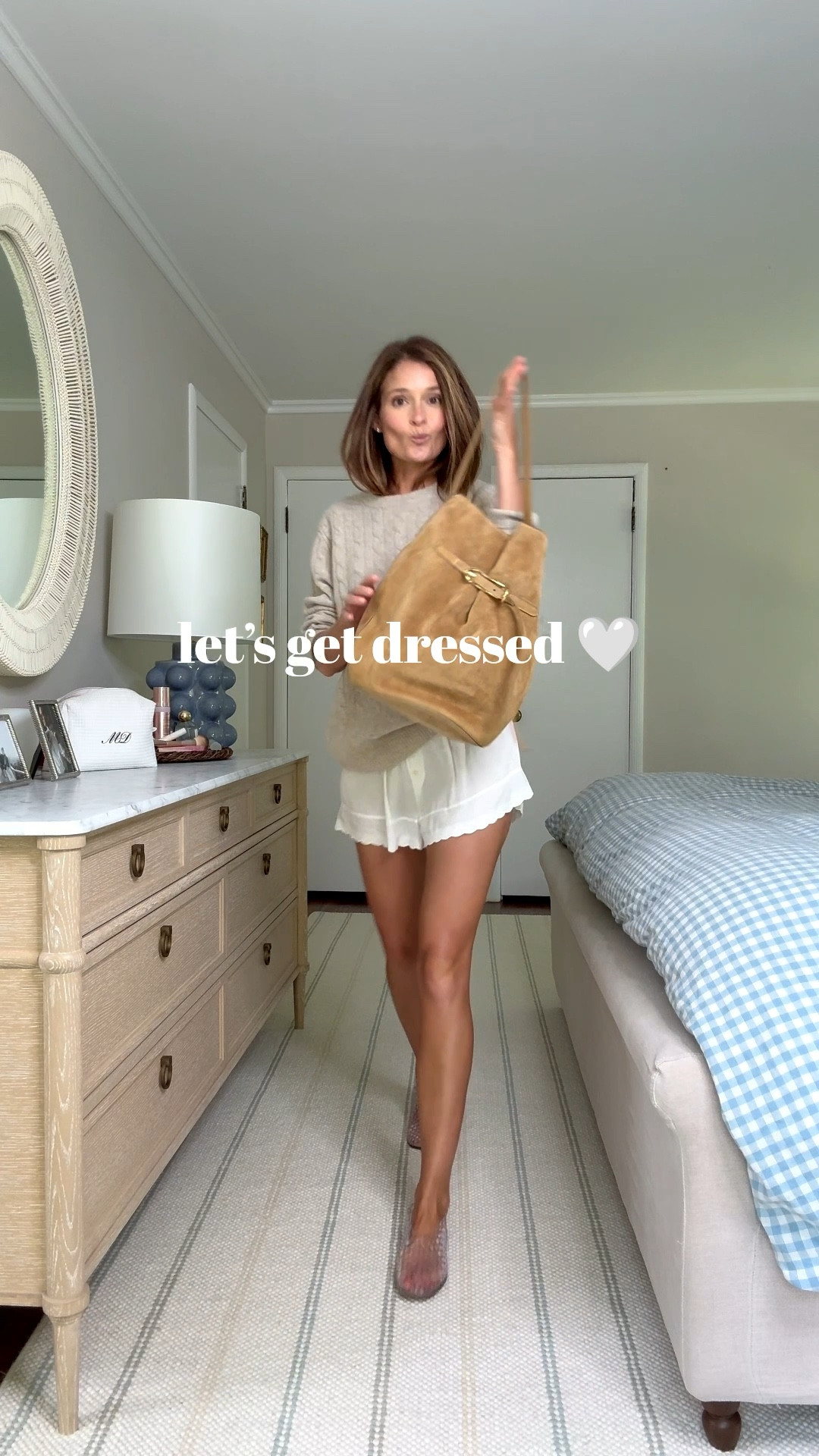 I can’t believe summer’s behind us! As bittersweet as it is, I’m ready for crisp mornings, soccer sidelines, fresh routines, and the energy and optimism that every new school year brings! • this J. Crew Men’s Cashmere cable-knit sweater felt like the perfect transition piece to stay warm on cool morning drop offs. Sometimes there are hidden gems in the men’s aisle! I’m wearing a men’s small which creates the perfect oversized look. I love how rich the Birch color is, I know I’ll be grabbing for this all Fall and Winter • THE GREAT Eyelet Tap shorts are some of my favs. The scalloped edges and button fly detail create such beautiful details to add a bit of intrigue on these. I’m wearing a size one, my true size • Steve Madden Grove Clear jellies were one of my new finds this year. I’ll be rocking these as long as I can this Fall • Liffner Buckled Suede Bucket Bag adds the perfect pop of tan against the lighter foundation pieces. This bag is definitely an investment but so worth it. Crafted in Italy, it’s truly beautiful and it fits a lap top so is the perfect bag for days in the office or a trip to the city  

#LTKWorkwear #LTKSeasonal #LTKStyleTip