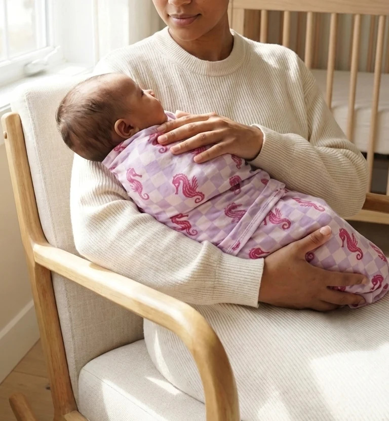 Seahorse Splash Collection | Bamboo Blanket - Lavender | Shae and Palmer