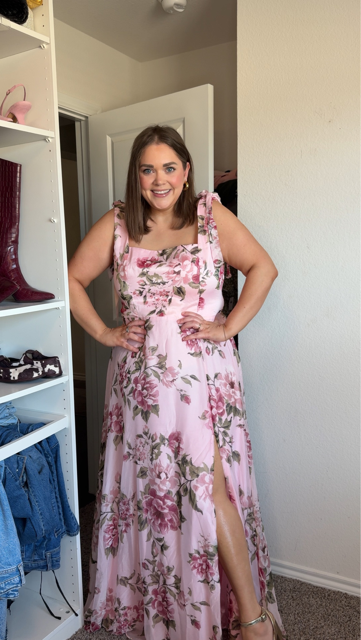 Spring wedding guest dress occasion dress wearing 1x 

#LTKPlusSize