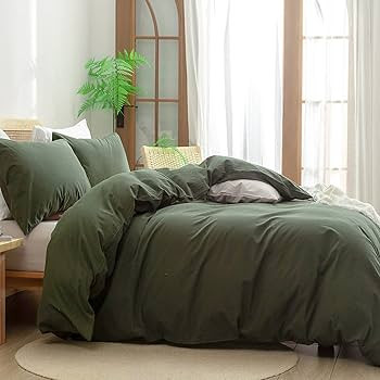 BESTOUCH Duvet Cover Set 100% Washed Cotton Linen Feel Super Soft Comfortable Chic Lightweight 3 ... | Amazon (US)