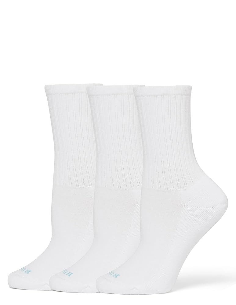 HUE Womens Air Cushion Crew Sock 3 Pair Pack | Amazon (US)