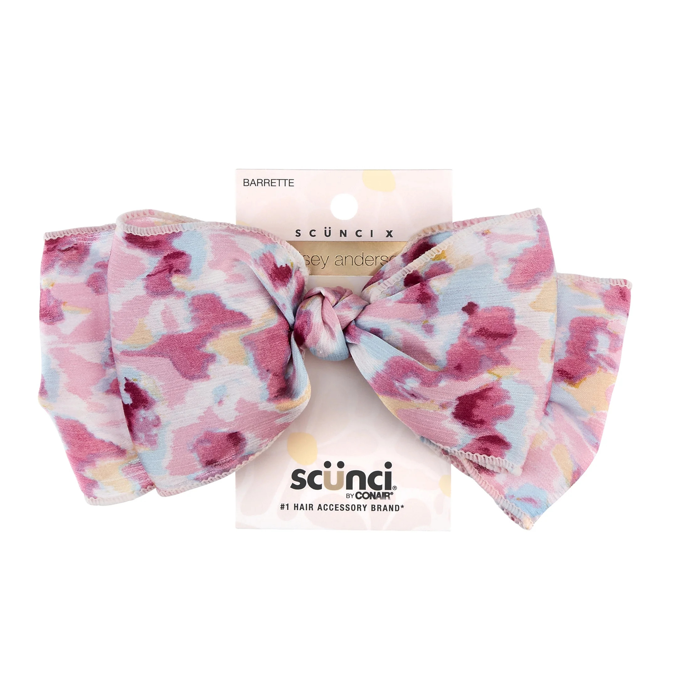 Scunci x Kelsey Anderson Fabric Bow Barrette, Multicolor, 1 count | Walmart (US)