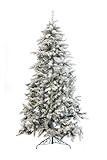Perfect Holiday 7.5' Snow Flocked Alpine Spruce Christmas Tree | 1292 Tips, Dia 58" | Includes Metal | Amazon (US)