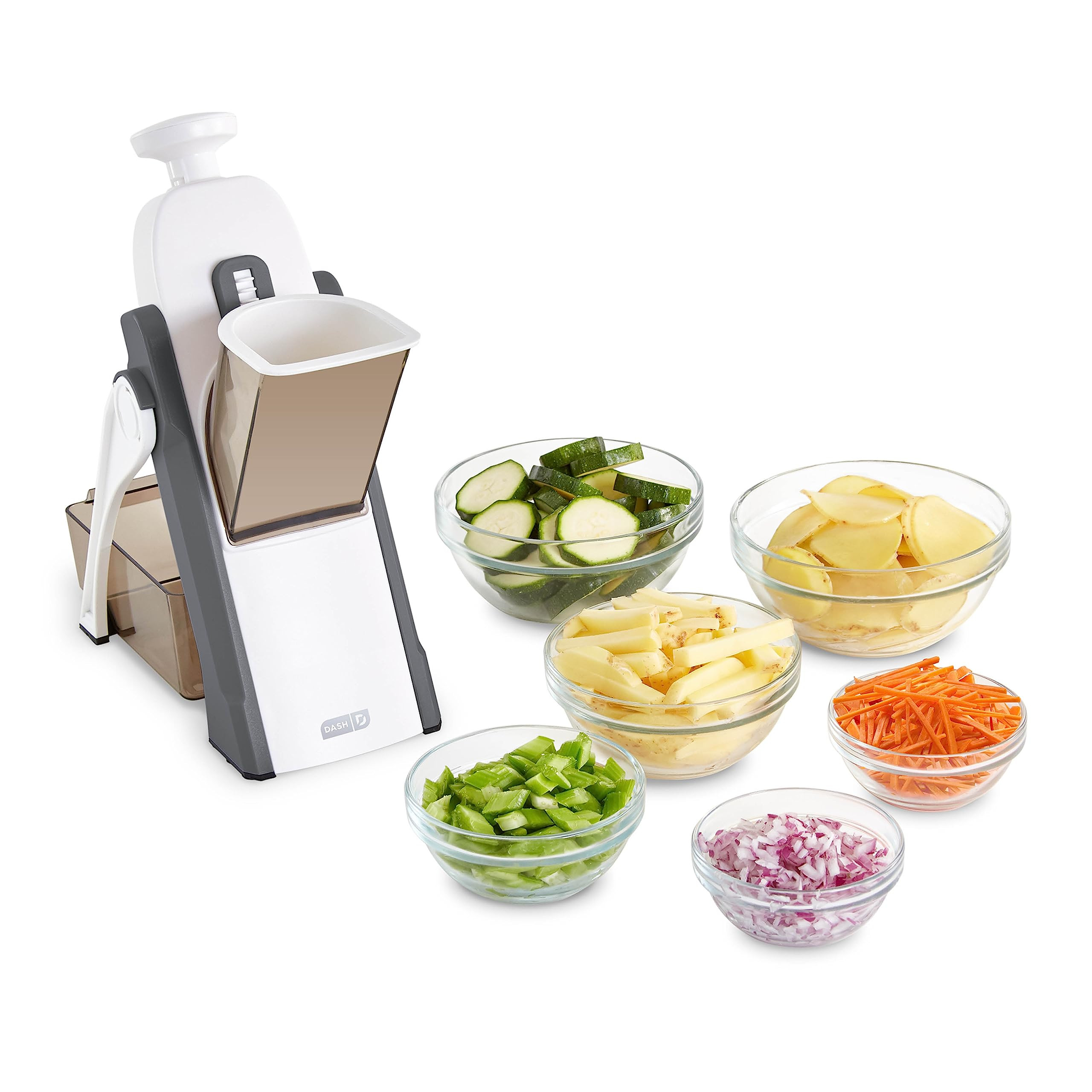 DASH Safe Slice® Mandoline Slicer, Julienne + Dicer for Vegetables, Meal Prep & More with 30+ Pr... | Amazon (US)