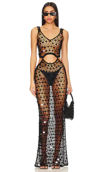 Elena Maxi Dress in Black | Revolve Clothing (Global)