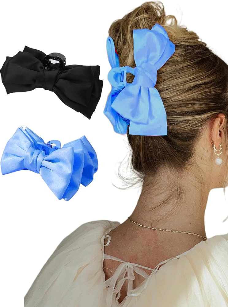 Women's/Girls' Strong and Stable Nonslip Big Hair Claw Clips With Soft Knot for Thin/Thick Hair (... | Amazon (US)