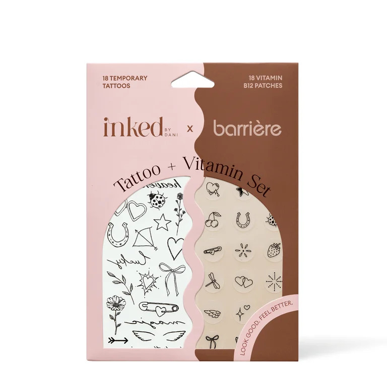 Inked by Dani Temporary Tattoo and Vitamin B12 Wellness Pack | Walmart (US)