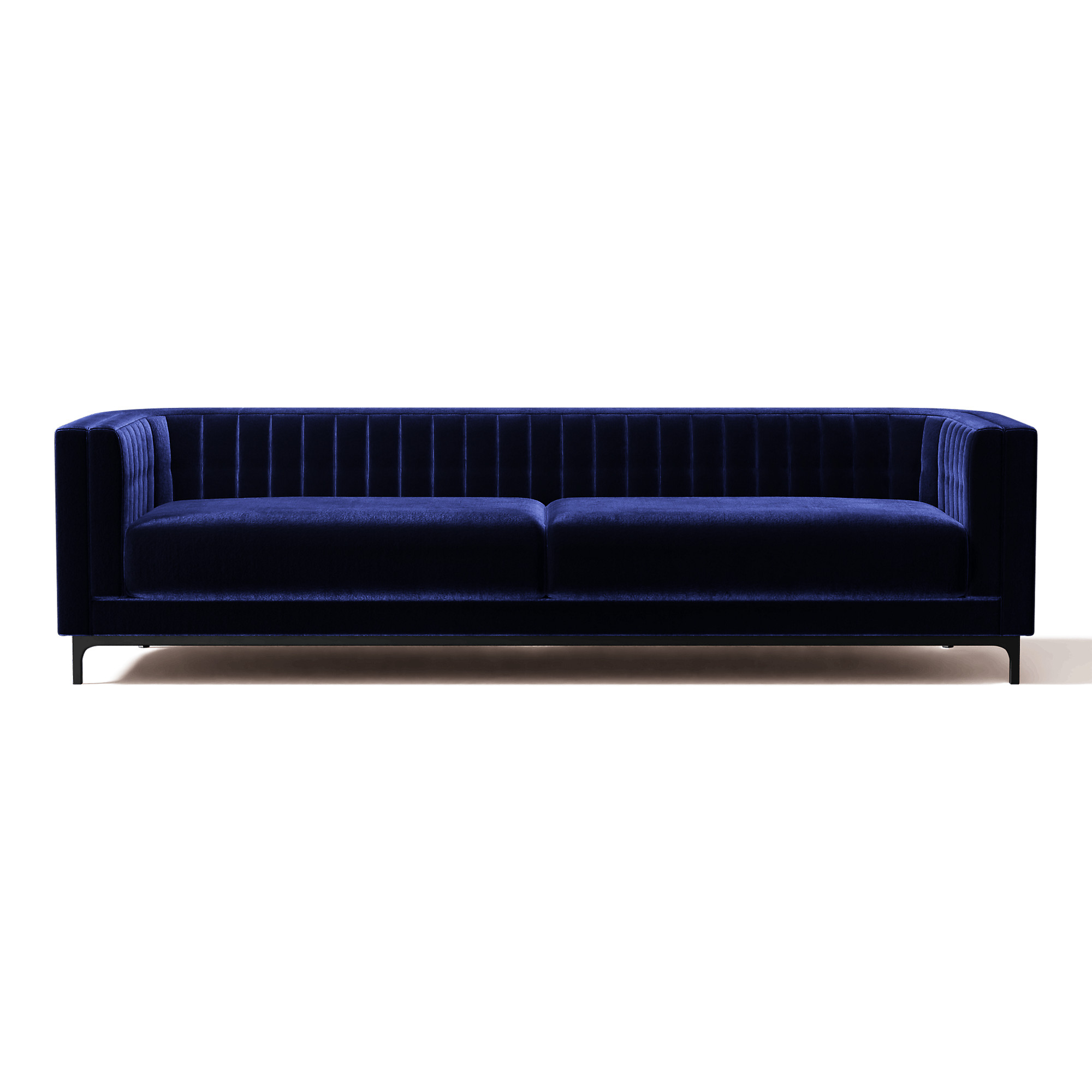 Ambroise 104.75" Light Taupe Velvet Sofa | CB2