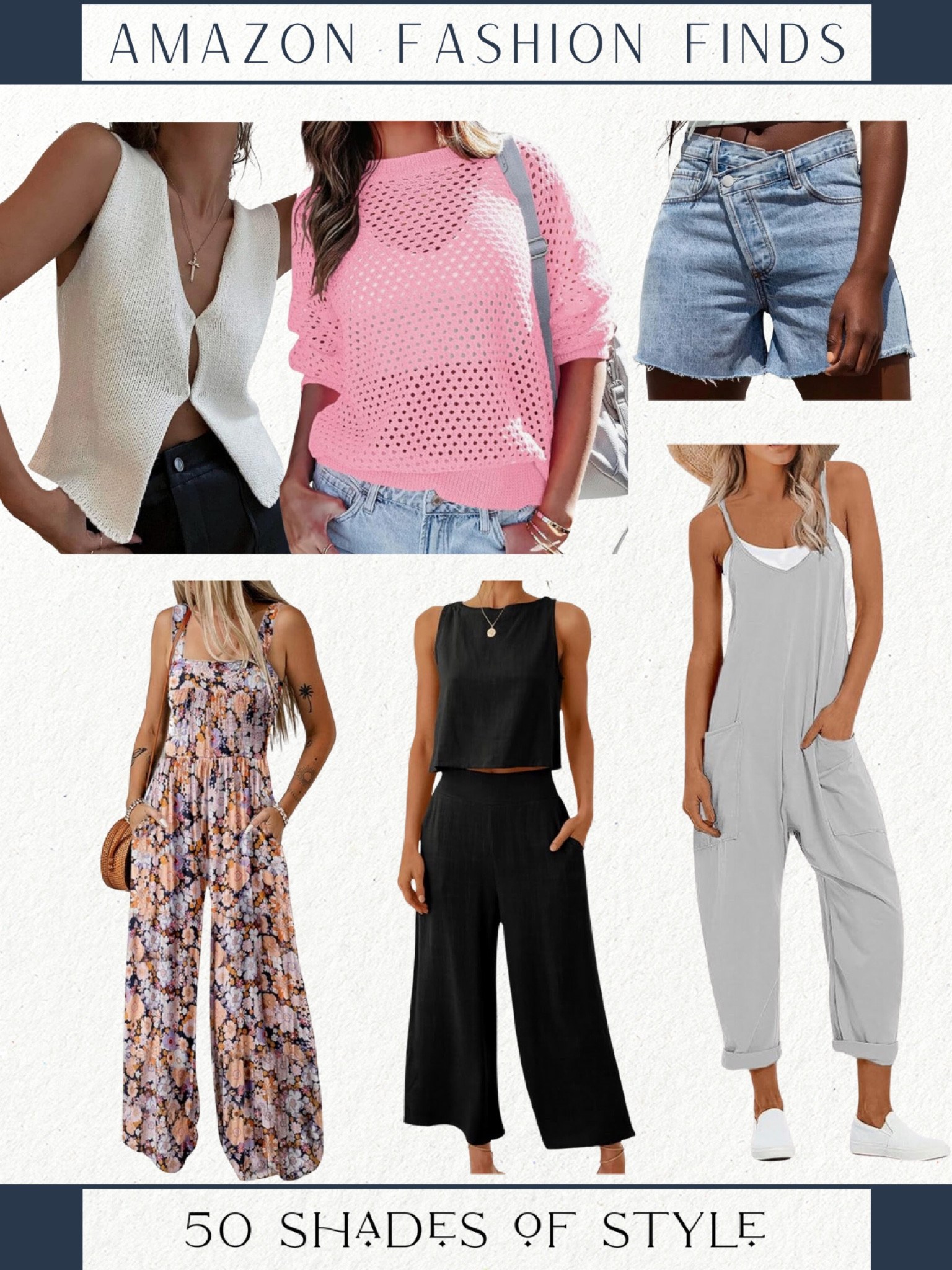 Sharing my favorite Amazon finds to keep you looking chic all summer. 

Amazon summer clothing, amazon women overalls, amazon denim shorts, Amazon chic jumpsuit, amazon vest, amazon pink sweater

#LTKOver40 #LTKFindsUnder50 #LTKStyleTip