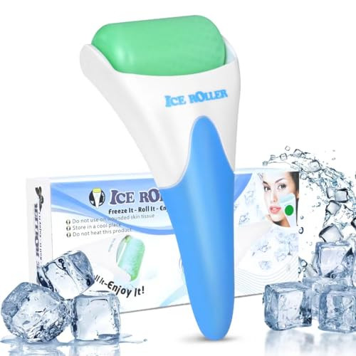 ONLYSKY BEAUTY Ice Roller Face Cooling Cold Roller for Body Eyes Face Skin Care Tools, Roller Cooling Roller for Women & Men（Blue Handle+Green Roller | Amazon (US)