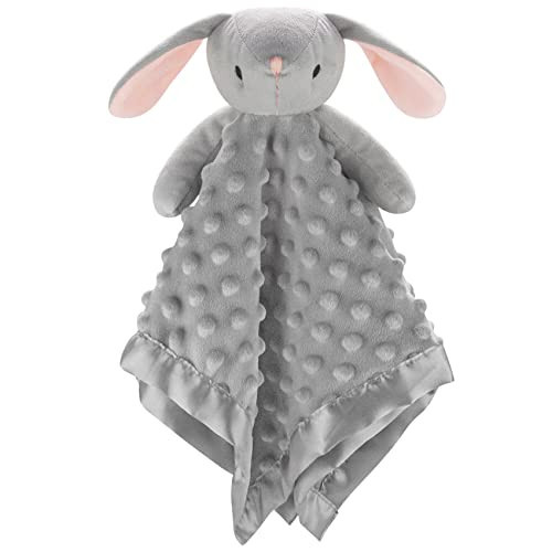 Pro Goleem Loveys for Babies - Soft Security Blanket Baby Snuggle Toy Newborn Stuffed Animals Baby Gifts for Boys and Girls, Grey Bunny 16 Inch | Amazon (US)