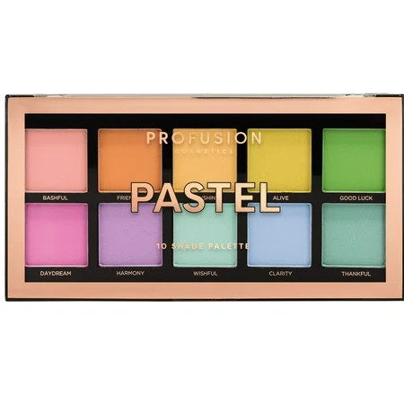 Profusion Cosmetics 10 Shade Eyeshadow Palette - Pastel 3.5 oz | Walmart (US)