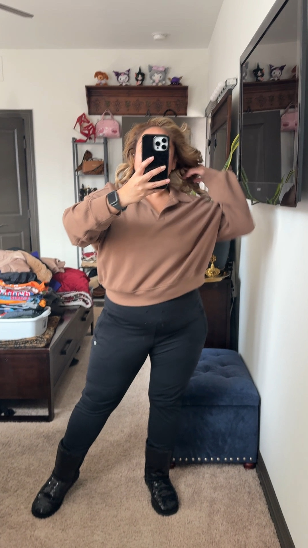 Stay warm with a Polo Sweatshirt, fleece lined joggers and black sequined Uggs.

These Uggs are all over poshmark and ebay NWT. I bought mine several years ago and they are still warm and still shine. 

Definitely for people who like to sparkle. 

#LTKStyleTip #LTKWatchNow #LTKShoeCrush