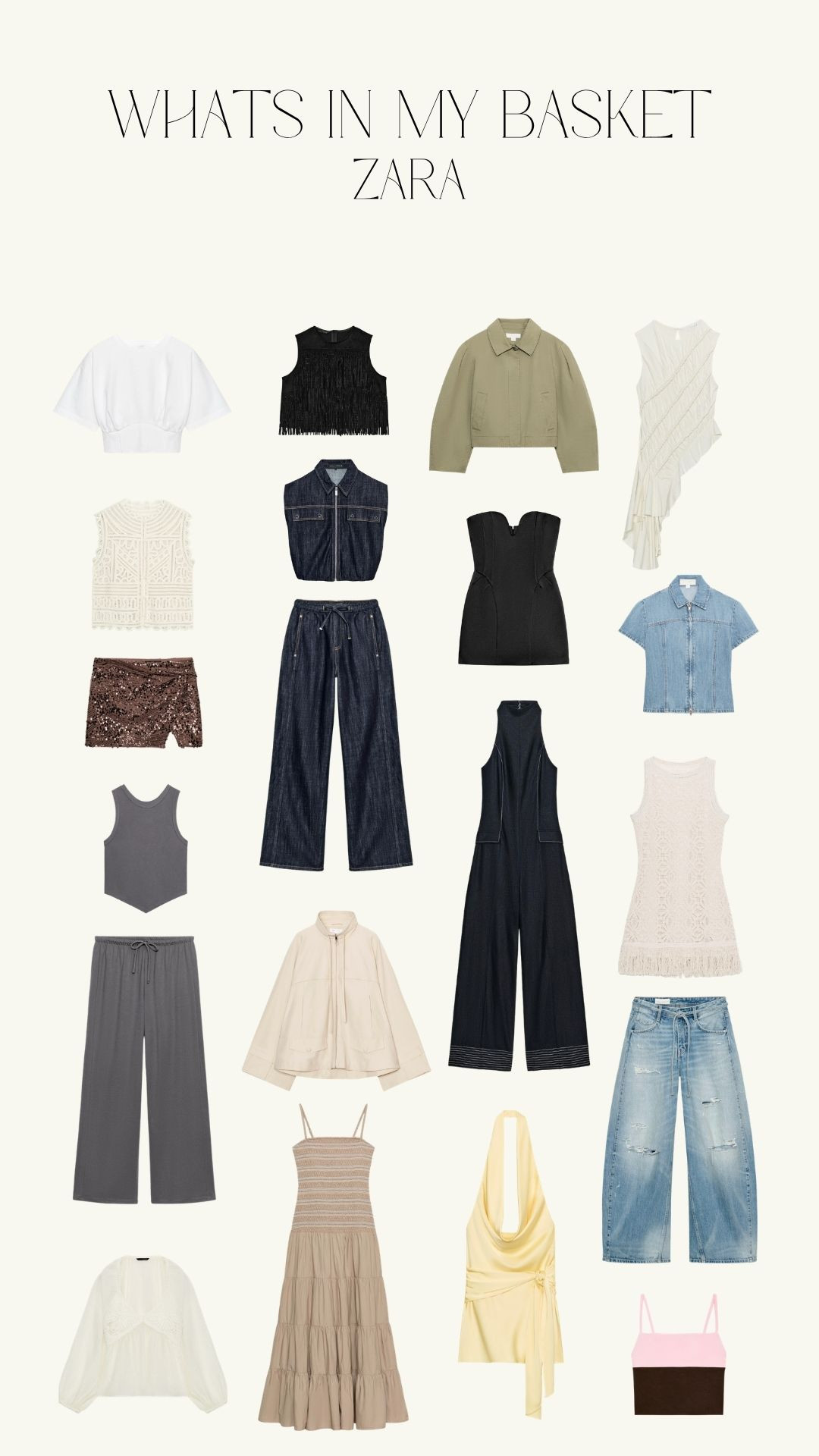 What's in my Zara Basket! 

Wardrobe Staples, Spring Style, Spring Fashion, Spring Outfit, Jeans, Co-ord Set, Spring Jacket, Summer Dress, Summer Outfit, Denim Sequin Skirt 
 

 #LTKuk #LTKspring #LTKeurope