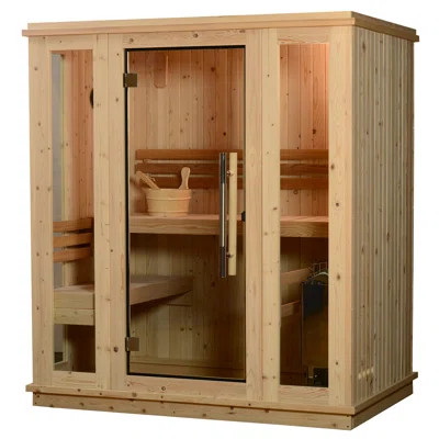 Auburn Fir 3 Person Steam Traditional Sauna Almost Heaven Saunas LLC Heater Type: 6.8kW Cilindro Hea | Wayfair North America
