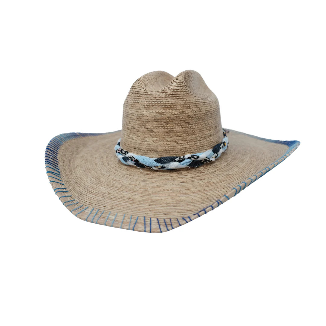 Exclusive Agave Blue Cowboy Straw Hat by Corazon Playero - Preorder | Support HerStory