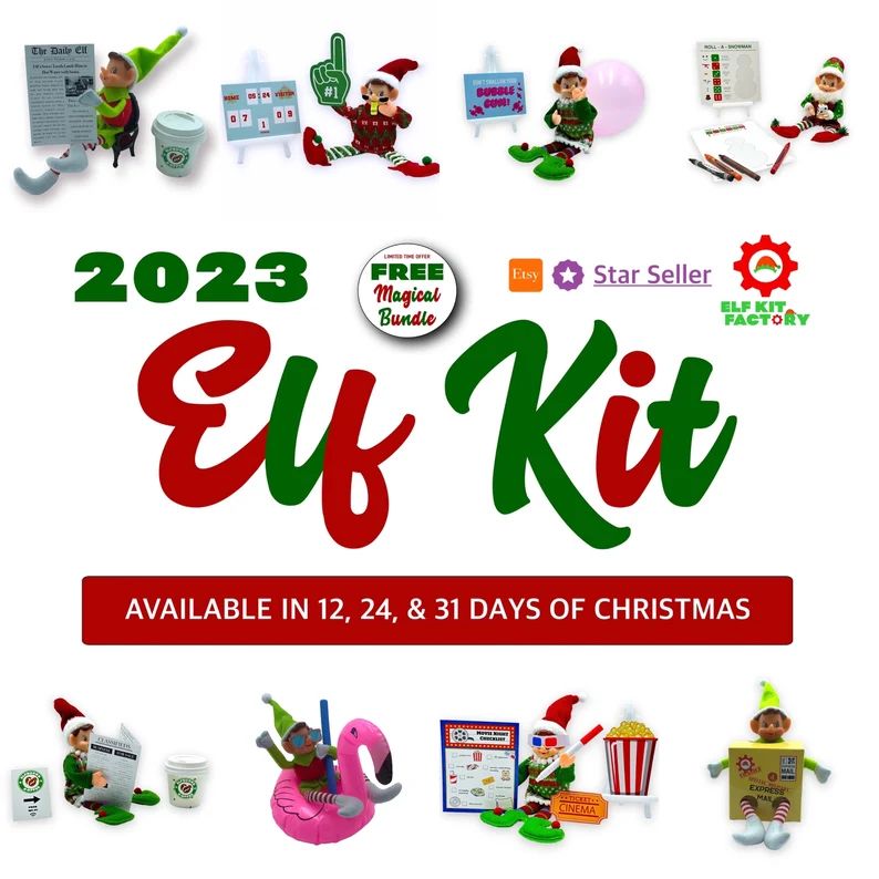 Elf Kit 2023 12 24 & 31 Days of Christmas Elf Props Elf - Etsy | Etsy (US)