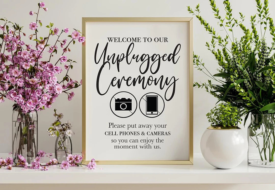 Printable Unplugged Ceremony PDF Sign || Instant PDF Download || Printable Minimalist Style Unplu... | Etsy (US)