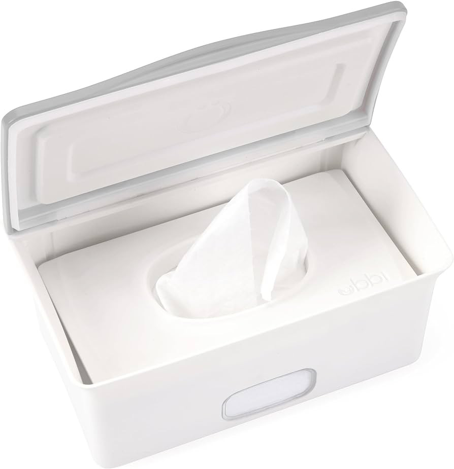 Ubbi Baby Wipes Dispenser, Baby Wipes Case, Baby Wipes Holder with Weighted Plate, Keeps Wipes Fr... | Amazon (US)