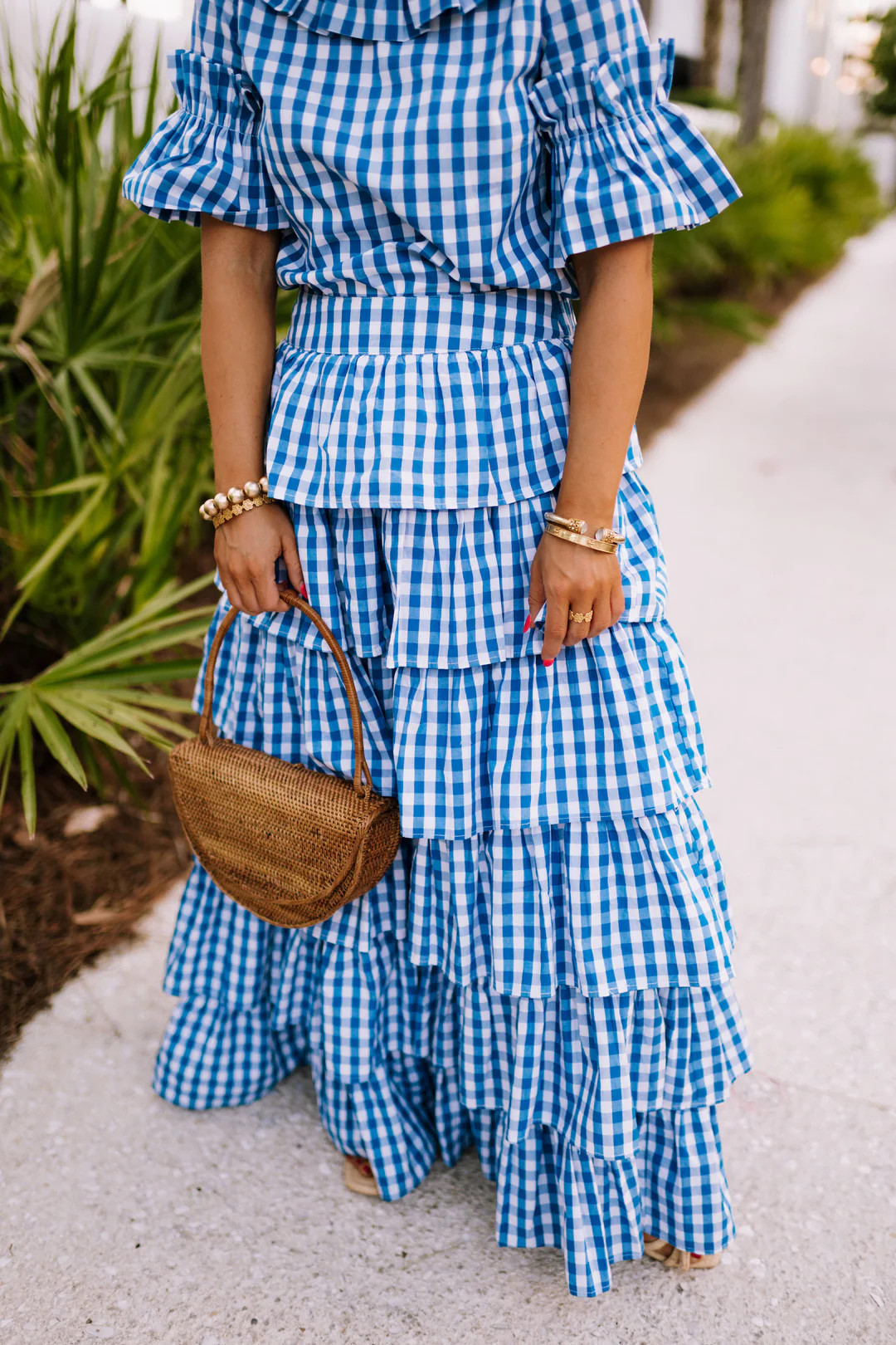 Dorothy skirt in royal blue gingham | Elizabeth Wilson Designs