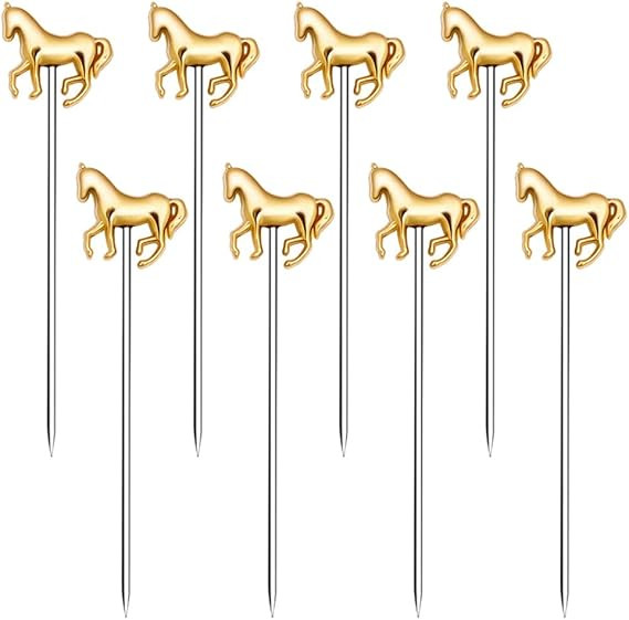 RRRuo Horse Cocktail Reusable Picks Martini Picks Fruit Toothpicks for Appetizers Olives Brandied... | Amazon (US)