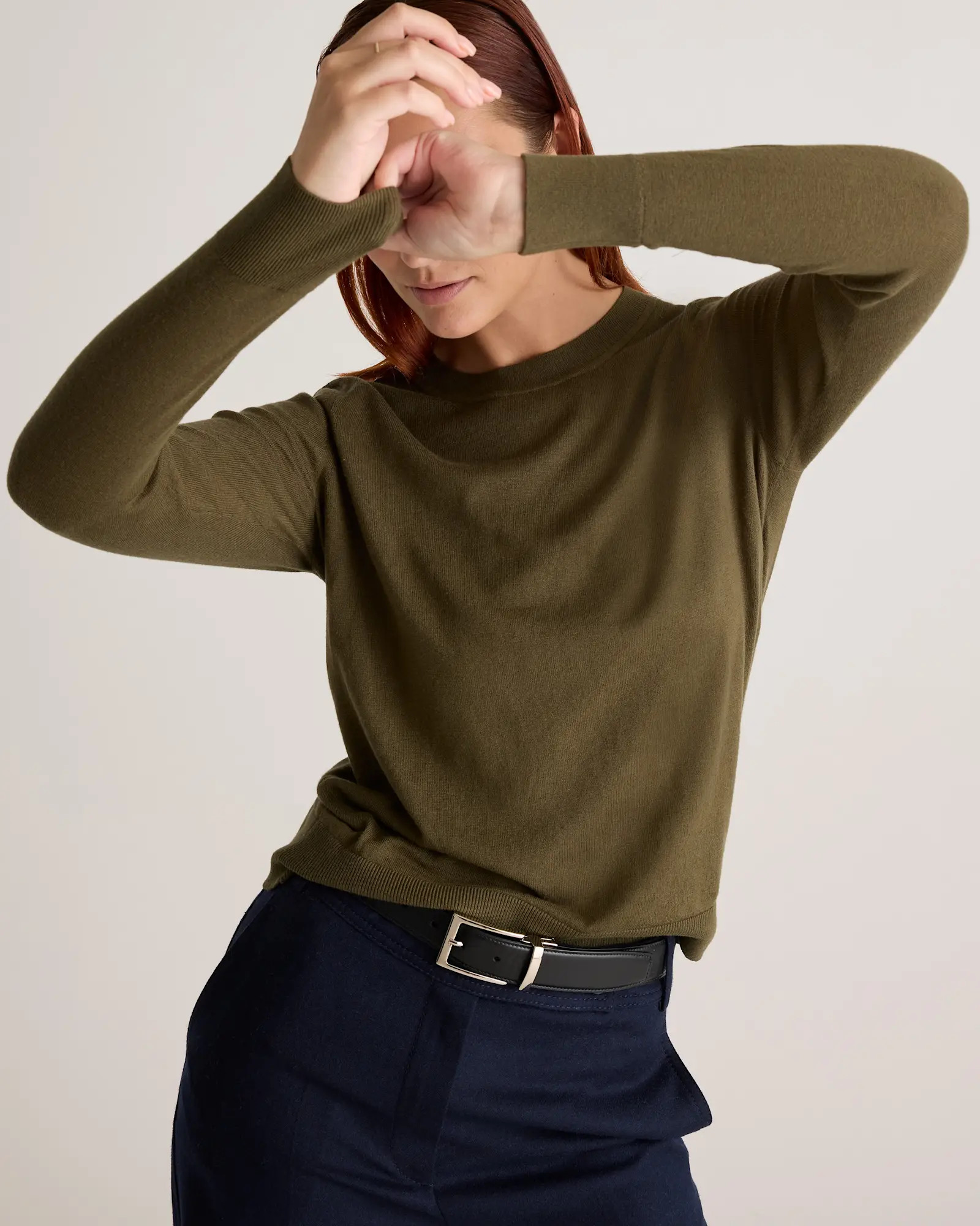 Lightweight Cotton Cashmere Crew Sweater | Quince