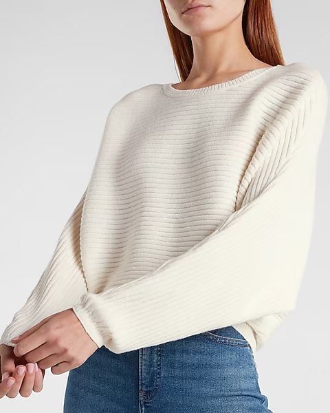 Ribbed Dolman Sleeve Sweater | Express