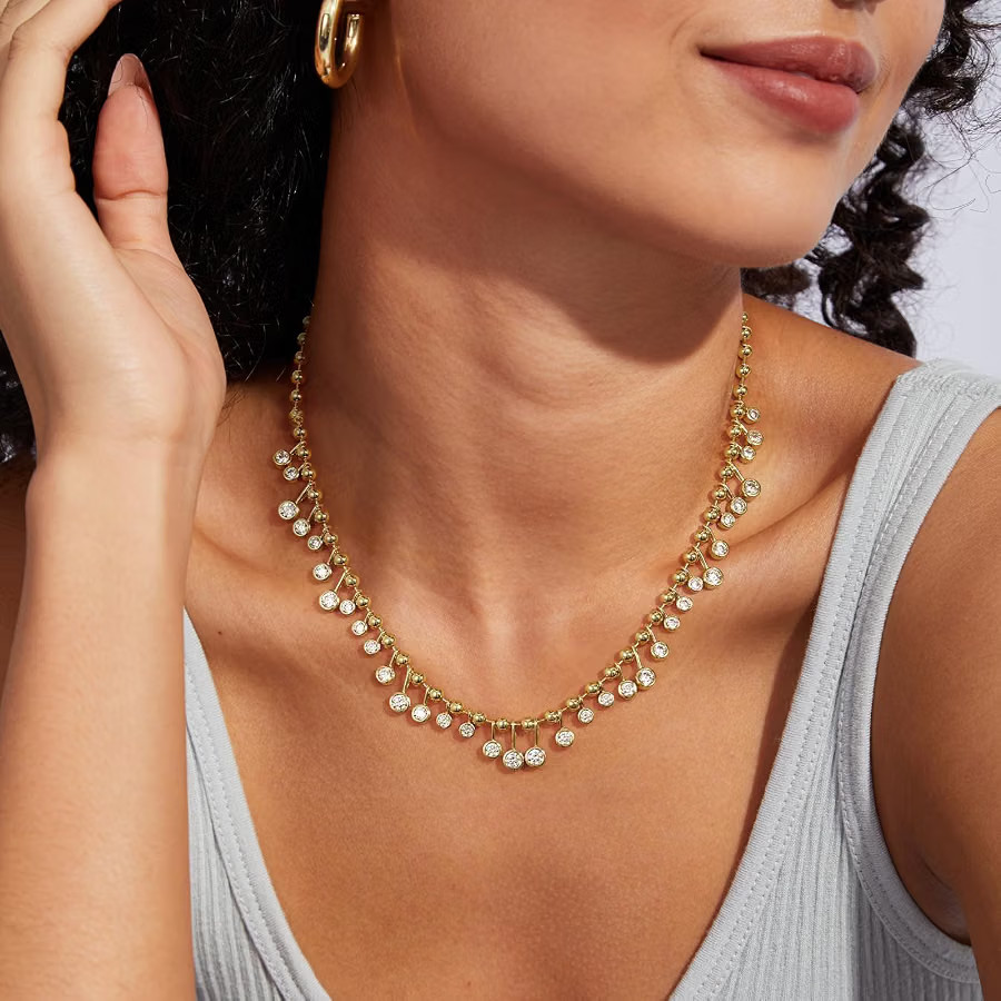 KissYan Cubic Zirconia Charm Necklace for Women | Amazon (US)