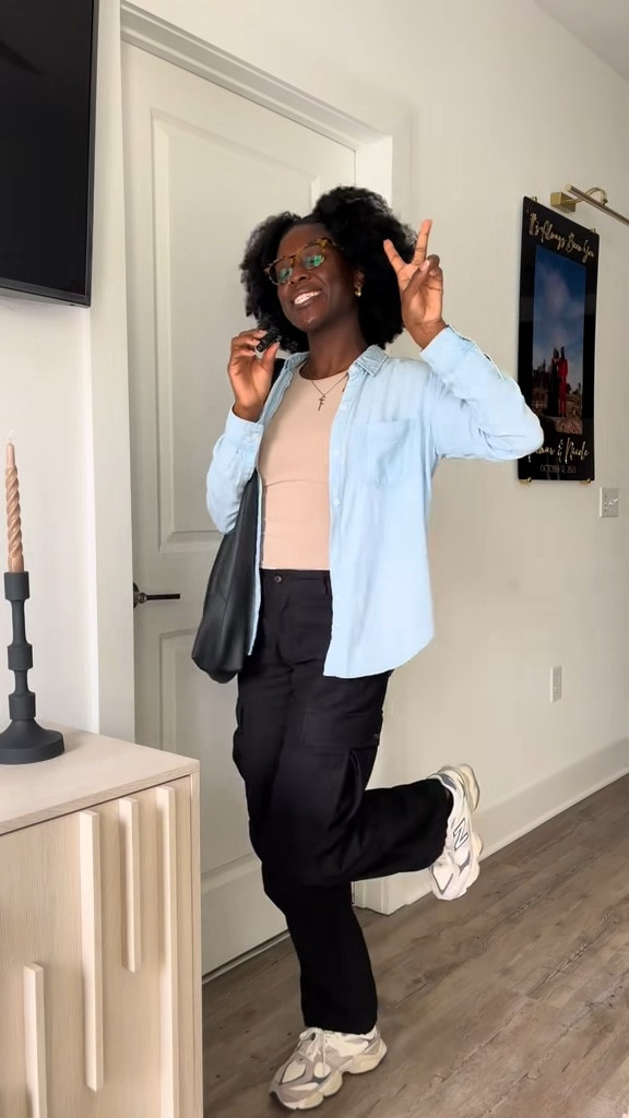 Cute & comfy ootd even when I’m not feeling the best. I love how versatile these cargos are & this top is such a good staple (although it isn’t a natural fiber🙃). These 9060s are definitely some of my favoriteeee sneakers🤍

#LTKgrwm #LTKootd