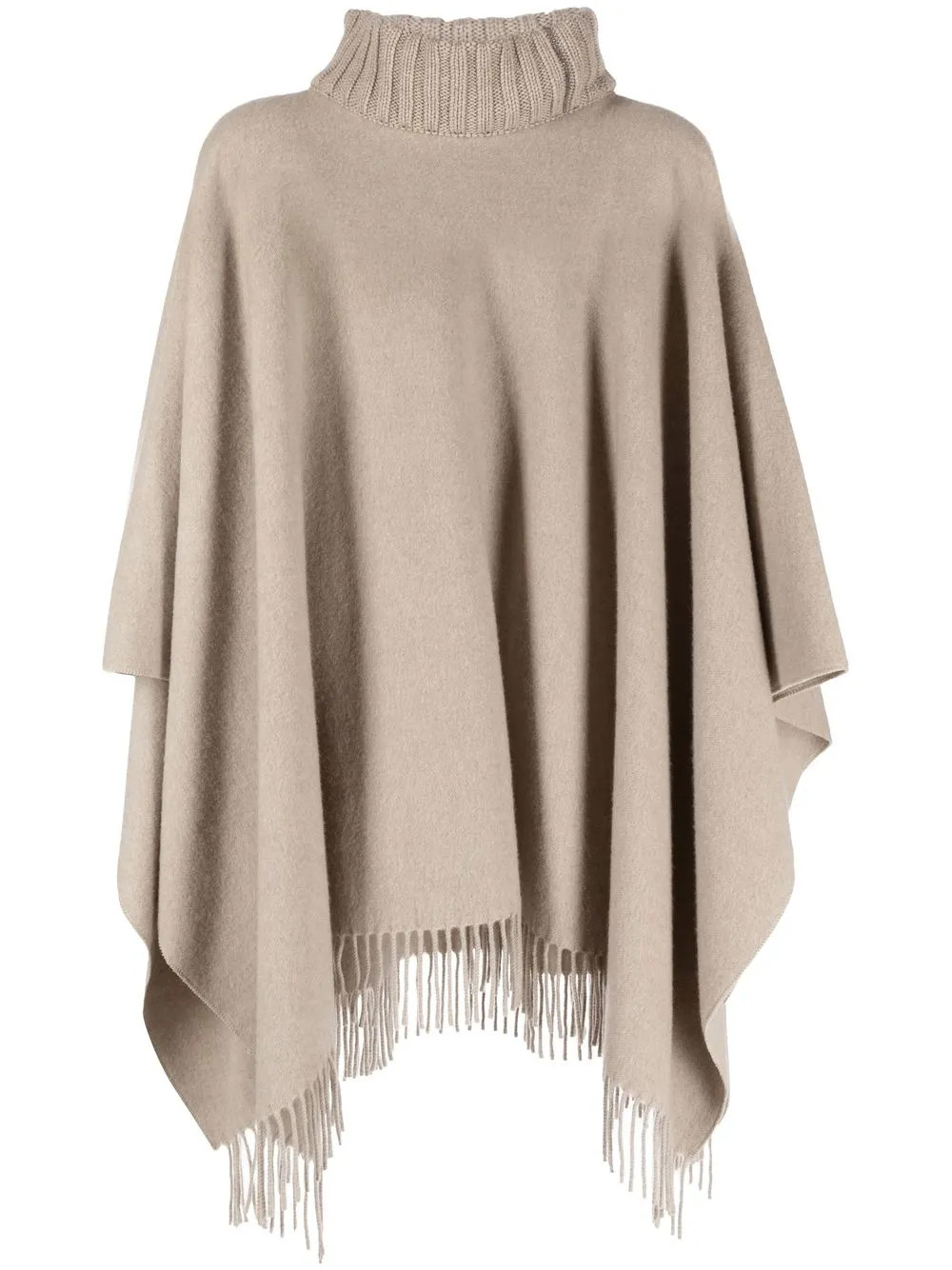 fringed knitted cape | Farfetch Global