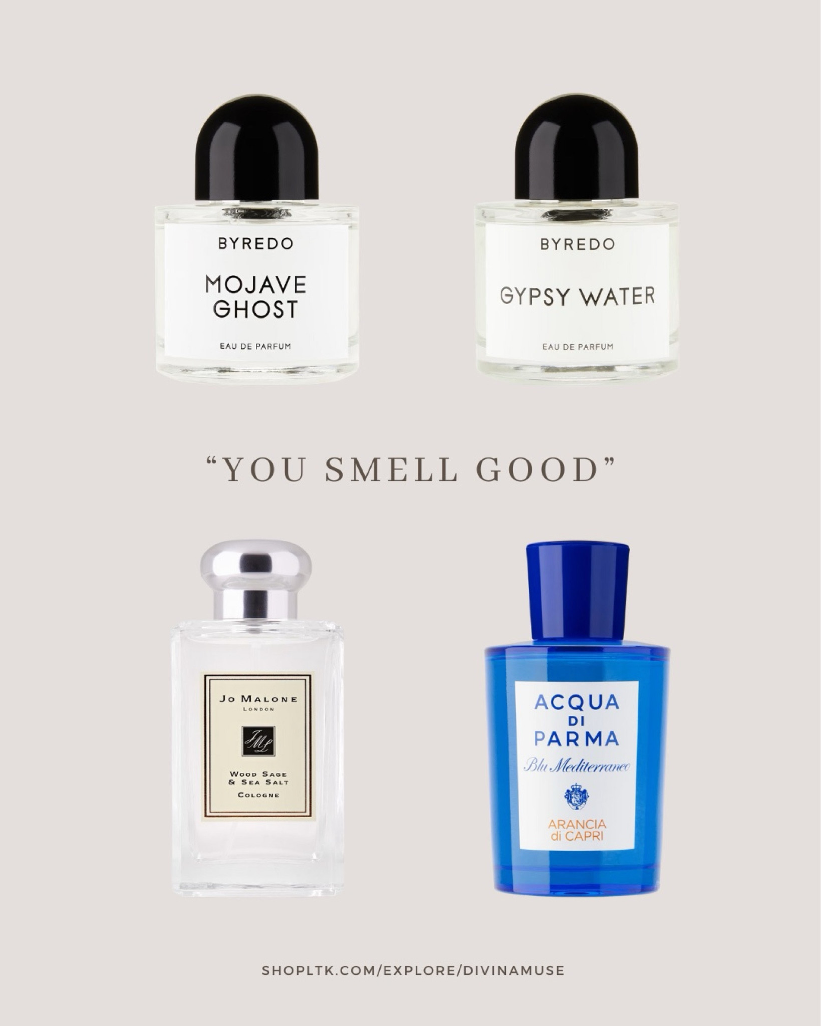 how to elevate any outfit? perfume! most complimented fragrances that I love on myself and on others. Just smells SO good and addicting. I like pleasant smelling perfumes that come off clean, fresh, woody, and citrusy. I also love scents that are unisex, like jo malone and aqua di capri. Everyone l've recommended these to have bought and loved them! Treat yourself! #womensperfumes #woodyperfumes #citrustperfumes #fragrances #bestperfumes 

#LTKOver40 #LTKBeauty #LTKStyleTip